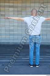 Whole Body Man T poses White Casual Slim Standing Street photo references